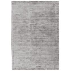 Tapis de salon haut de gamme en viscose tissé main Elizabeth Silver