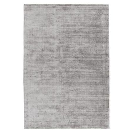 Tapis de salon haut de gamme en viscose tissé main Elizabeth Silver