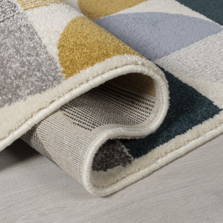 Tapis gris géométrique Tapis gris géométrique