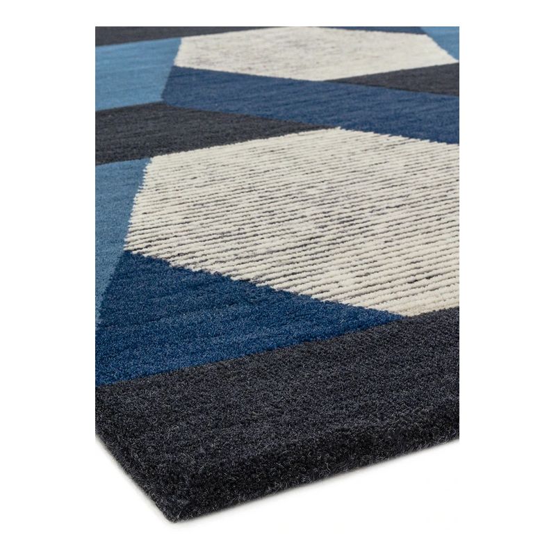 Tapis de salon  contemporain haut de gamme Chatelet bleu