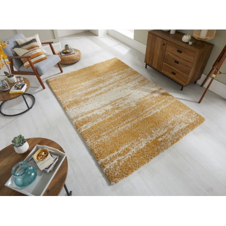 Tapis Design Géométrique ocre Dakari reza ombre Tapis Design Géométrique ocre Dakari reza ombre