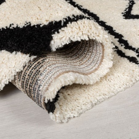 Tapis noir et ivoire pour salon Tapis noir et ivoire pour salon