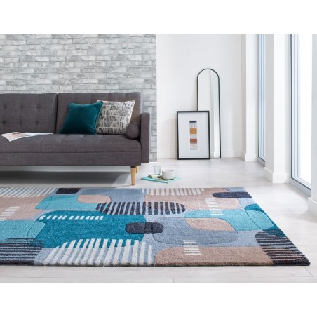 Tapis Design Zest pop bleu canard Tapis Design Zest pop bleu canard