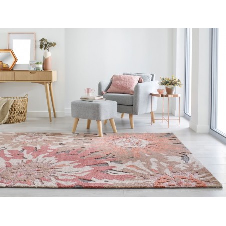 Tapis Design Zest soft floral orange Tapis Design Zest soft floral orange