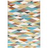 Tapis moderne Fulu polyester dessin losanges multicolore Tapis moderne Fulu polyester dessin losanges multicolore