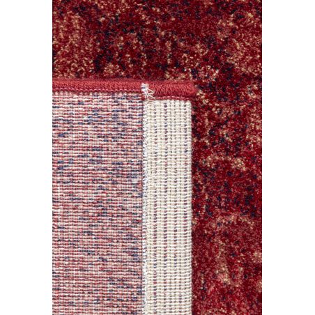 Tapis de salon classique pure laine Uranus rouge motifs floraux ton sur ton Tapis de salon classique pure laine Uranus rouge motifs floraux ton sur ton