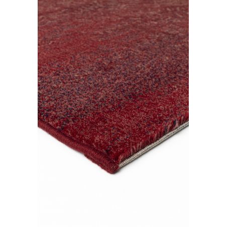 Tapis de salon classique pure laine Uranus rouge motifs floraux ton sur ton Tapis de salon classique pure laine Uranus rouge motifs floraux ton sur ton