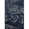 Tapis de salon classique pure laine Uranus bleu dessin fleurs ton sur ton Tapis de salon classique pure laine Uranus bleu dessin fleurs ton sur ton