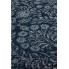 Tapis de salon classique pure laine Uranus bleu dessin fleurs ton sur ton Tapis de salon classique pure laine Uranus bleu dessin fleurs ton sur ton