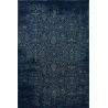 Tapis de salon classique pure laine Uranus bleu dessin fleurs ton sur ton Tapis de salon classique pure laine Uranus bleu dessin fleurs ton sur ton