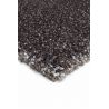 Tapis moderne Alcyone en laine et polyester doux chiné gris anthracite et marron
