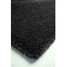 Tapis moderne Alcyone en laine et polyester doux chiné gris anthracite et marron
