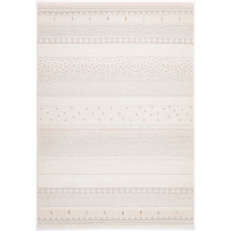 Tapis de salon Jupiter motifs fondus beige en laine et polyester