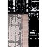 Tapis de salon moderne Vega polyester motif tissu noir et blanc Tapis de salon moderne Vega polyester motif tissu noir et blanc