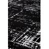 Tapis de salon moderne Vega polyester motif tissu noir et blanc Tapis de salon moderne Vega polyester motif tissu noir et blanc