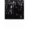 Tapis de salon moderne Vega polyester motif tissu noir et blanc Tapis de salon moderne Vega polyester motif tissu noir et blanc