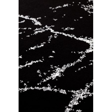 Tapis de salon design Tiaki décor marbre noir et blanc Tapis de salon design Tiaki décor marbre noir et blanc