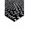 Tapis de salon contemporain Naos points blanc fond noir en polyester Tapis de salon contemporain Naos points blanc fond noir en polyester