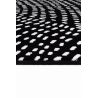 Tapis de salon contemporain Naos points blanc fond noir en polyester Tapis de salon contemporain Naos points blanc fond noir en polyester