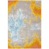 Tapis de salon moderne Felis en polyester orange, gris, bleu Tapis de salon moderne Felis en polyester orange, gris, bleu