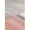 Tapis de salon motif Art Déco Dalim rose, gris ocre pastels Tapis de salon motif Art Déco Dalim rose, gris ocre pastels