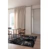 Tapis de salon moderne Vega polyester motif tissu noir et blanc Tapis de salon moderne Vega polyester motif tissu noir et blanc