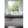 Tapis moderne Alcyone en laine et polyester doux chiné gris et blanc