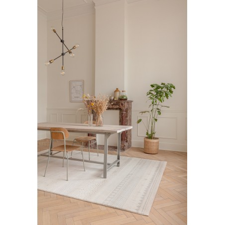 Tapis de salon Jupiter motifs fondus beige en laine et polyester Tapis de salon Jupiter motifs fondus beige en laine et polyester