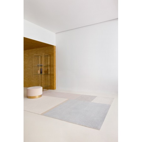 Tapis de salon moderne en laine et polyester Orion pastel écru,rose, bleu gris Tapis de salon moderne en laine et polyester Orion pastel écru,rose, bleu gris
