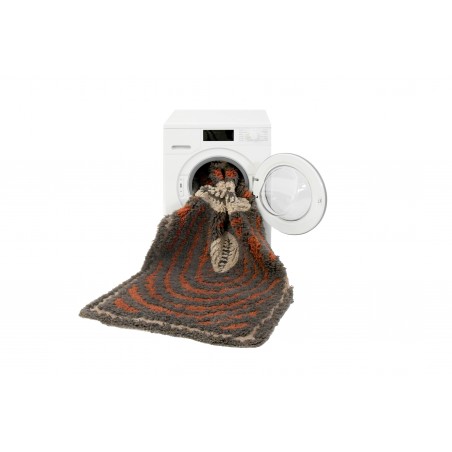 Tapis en laine lavable en machine à motifs ethniques Cowrie Bracelet par Lorena Canals Tapis en laine lavable en machine à motifs ethniques Cowrie Bracelet par Lorena Canals