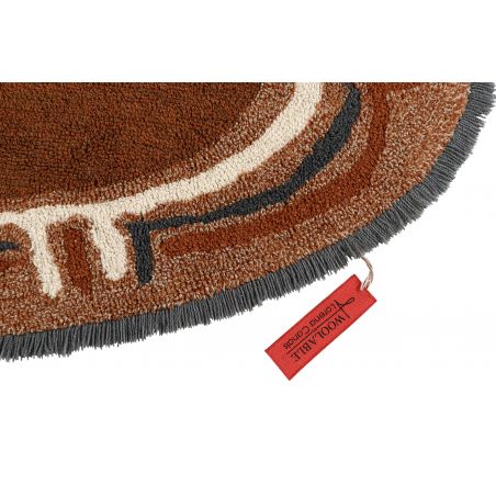 Tapis en laine lavable en machine Karibu couleur cannelle, beige et anthracite Tapis en laine lavable en machine Karibu couleur cannelle, beige et anthracite