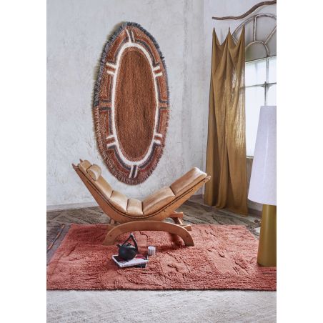 Tapis en laine lavable en machine Karibu couleur cannelle, beige et anthracite Tapis en laine lavable en machine Karibu couleur cannelle, beige et anthracite
