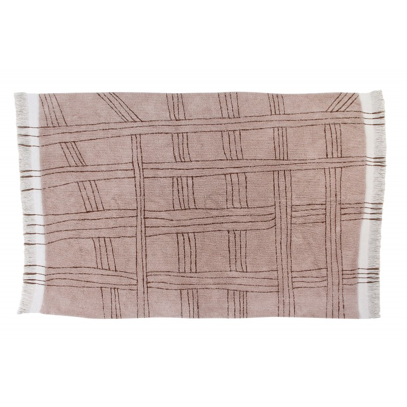 tapis en laine lavable rose lorena canals