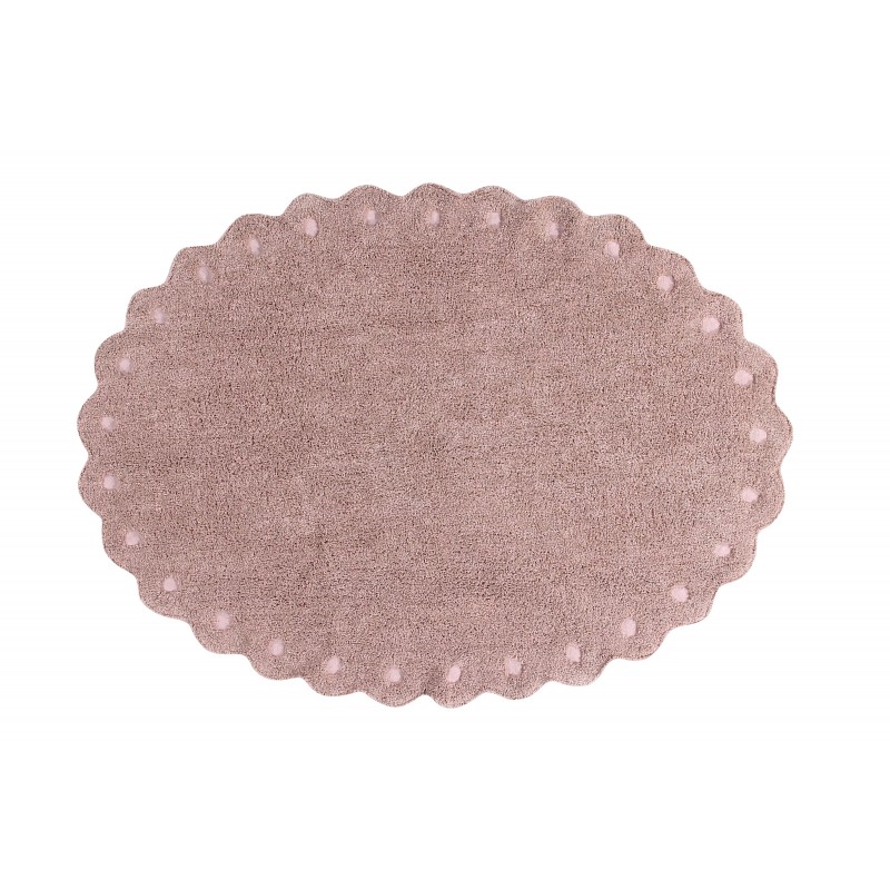 Tapis Lavable Pine cone rose pastel en coton - LORENA CANALS