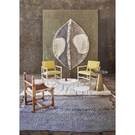 Tapis en laine lavable en machine brun, gris, beige et ivoire Kinga Tapis en laine lavable en machine brun, gris, beige et ivoire Kinga