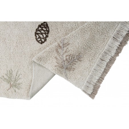 Tapis Lavable Pine Forest ivoire pour enfant en coton Tapis Lavable Pine Forest ivoire pour enfant en coton