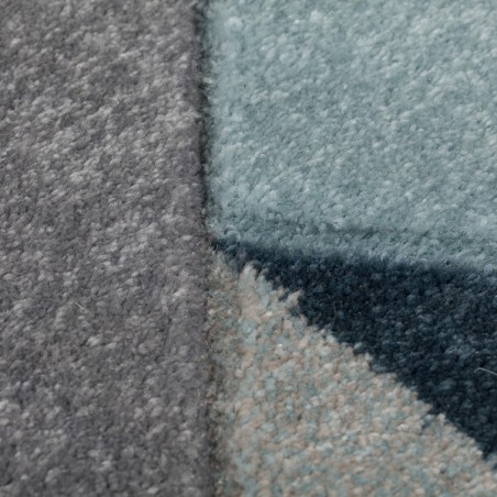 Tapis Aurora bleu design géométrique Tapis Aurora bleu design géométrique