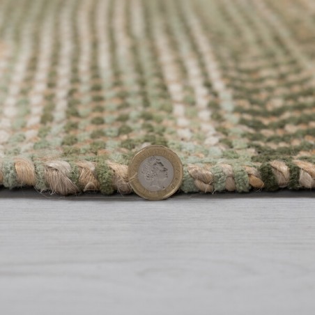 Tapis Malmo vert en coton par Flair Rugs Tapis Malmo vert en coton par Flair Rugs