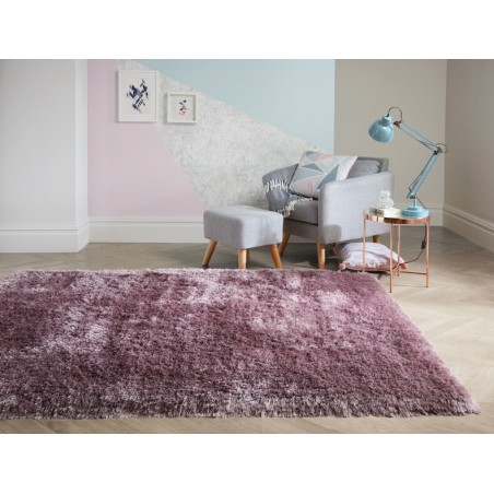Tapis Pearl mauve shaggy doux et épais Tapis Pearl mauve shaggy doux et épais