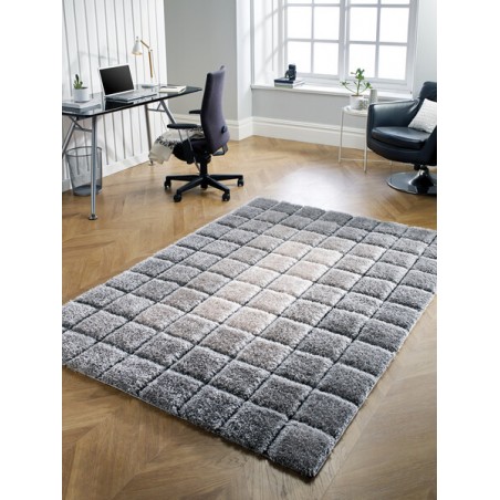 Tapis Velvet 3D Cube gris Flair Rugs Tapis Velvet 3D Cube gris Flair Rugs