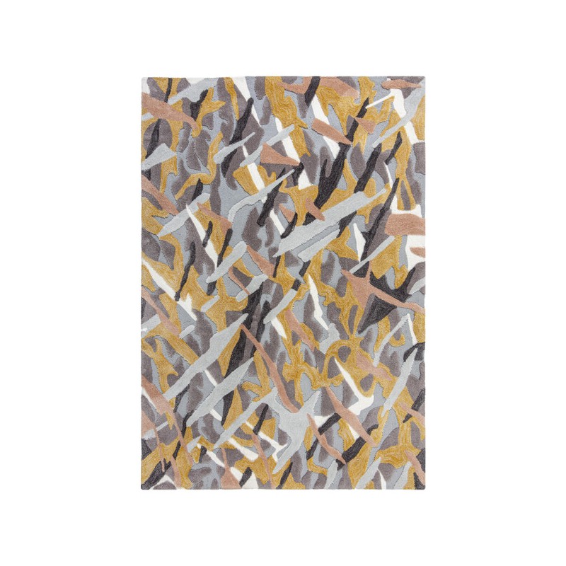 Tapis de salon rectangulaire Design Zest ocre