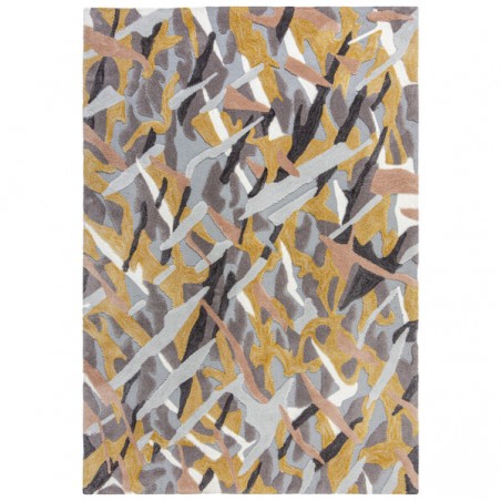Tapis de salon rectangulaire Design Zest ocre Tapis de salon rectangulaire Design Zest ocre