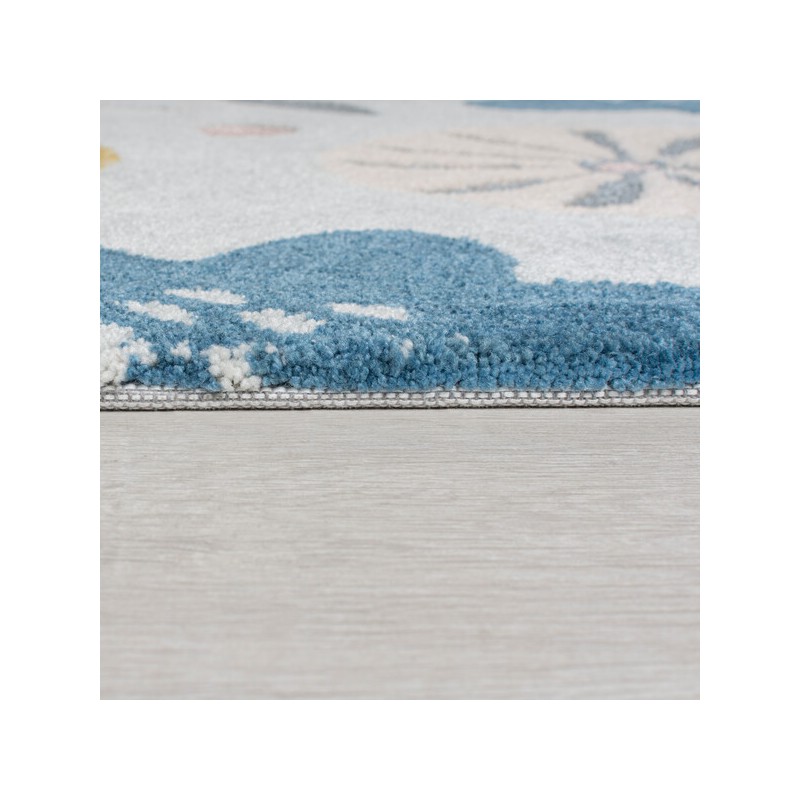 Tapis de salon rectangulaire Design Zest Scandi gris/ multi