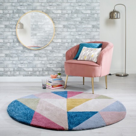 tapis metro rond multi par Flair Rugs tapis metro rond multi par Flair Rugs