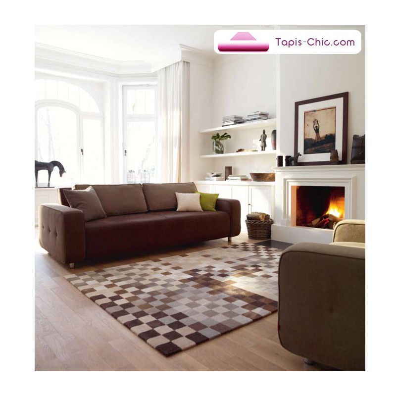 Tapis Pixel beige, gris et noir Esprit Home