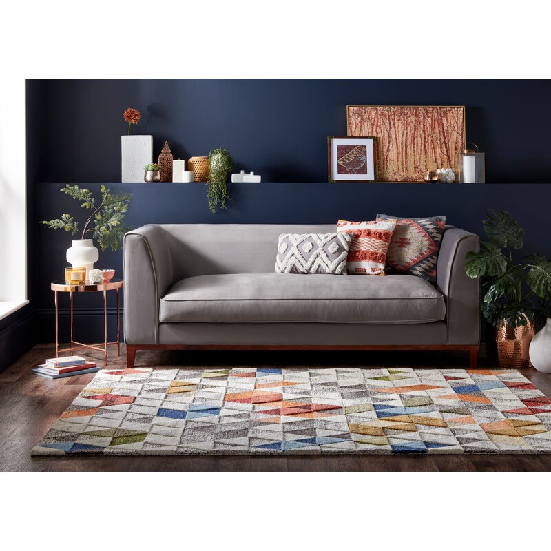 Tapis Design Géométrique Moda Amari multicolore ambiance