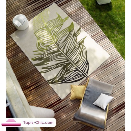 Tapis Feather Ecru et Vert par Esprit Home Tapis Feather Ecru et Vert par Esprit Home