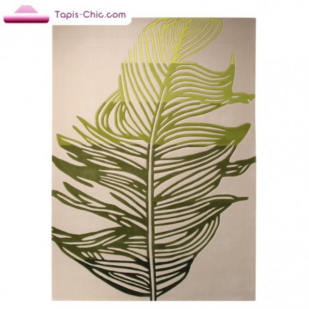 Tapis Feather Ecru et Vert par Esprit Home Tapis Feather Ecru et Vert par Esprit Home