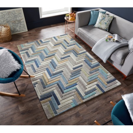 Tapis Design Géométrique Moda Russo multicolore ambiance Tapis Design Géométrique Moda Russo multicolore ambiance
