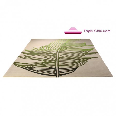 Tapis Feather Ecru et Vert par Esprit Home Tapis Feather Ecru et Vert par Esprit Home